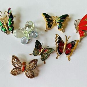Colorful Butterfly Brooch Set